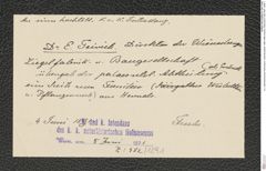 k.k. naturhistorisches Hofmuseum, Intendanzakten 1885-1896 (Hauer), Aktenzahl Z.382/1891, Seite 1